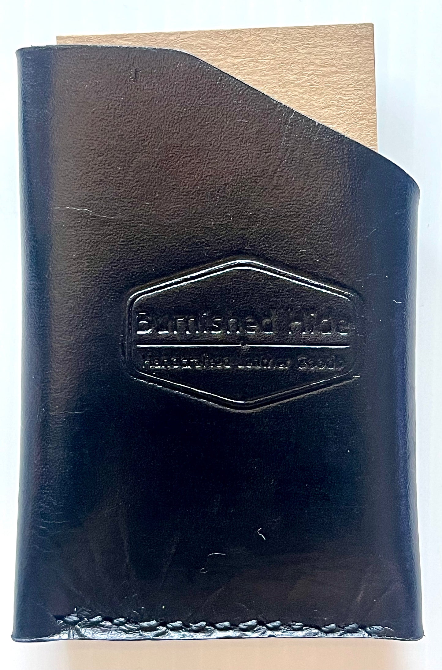2-Pocket Leather Card Holder – Burnished Hide (Clearance