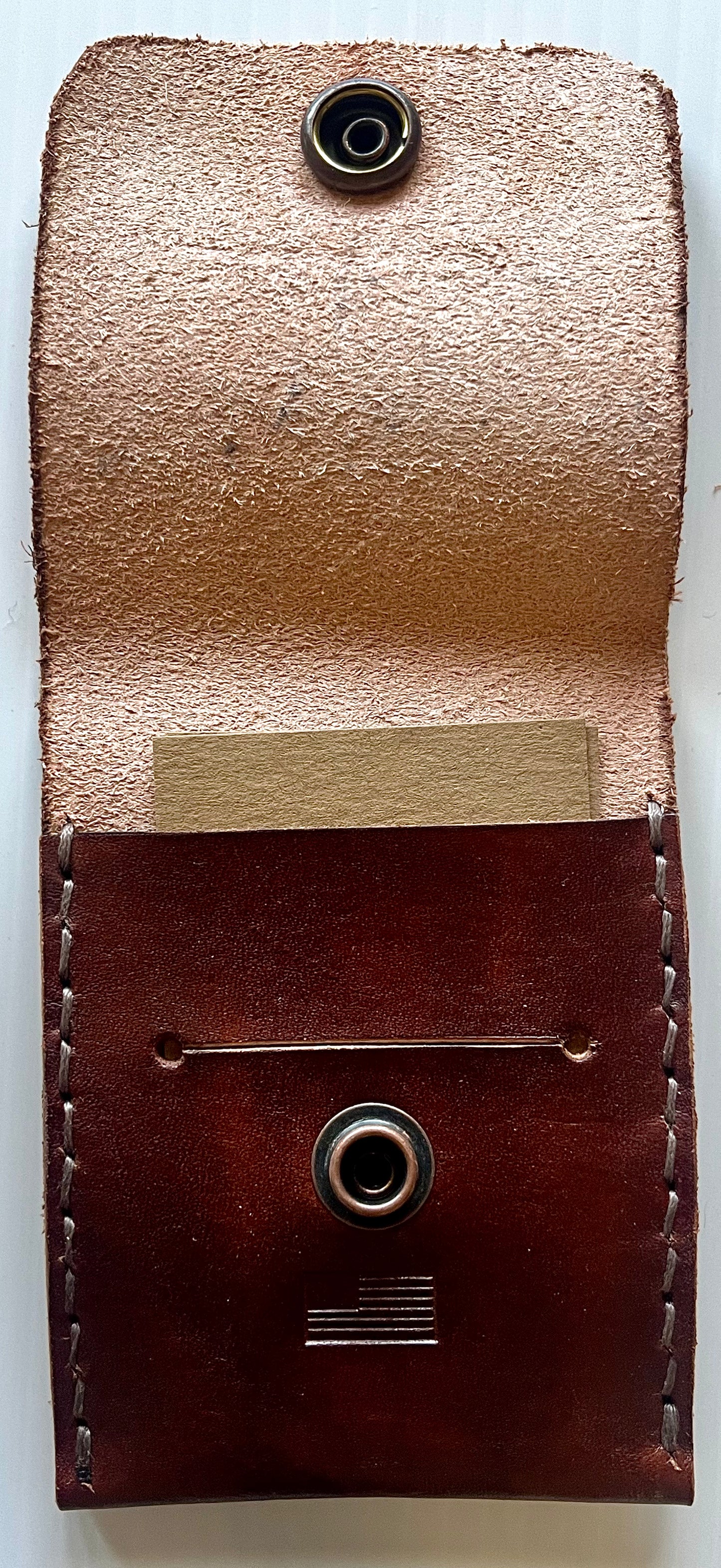 Snap-Closure Leather Pouch – Dark Brown, English Bridle & Black (Clearance)