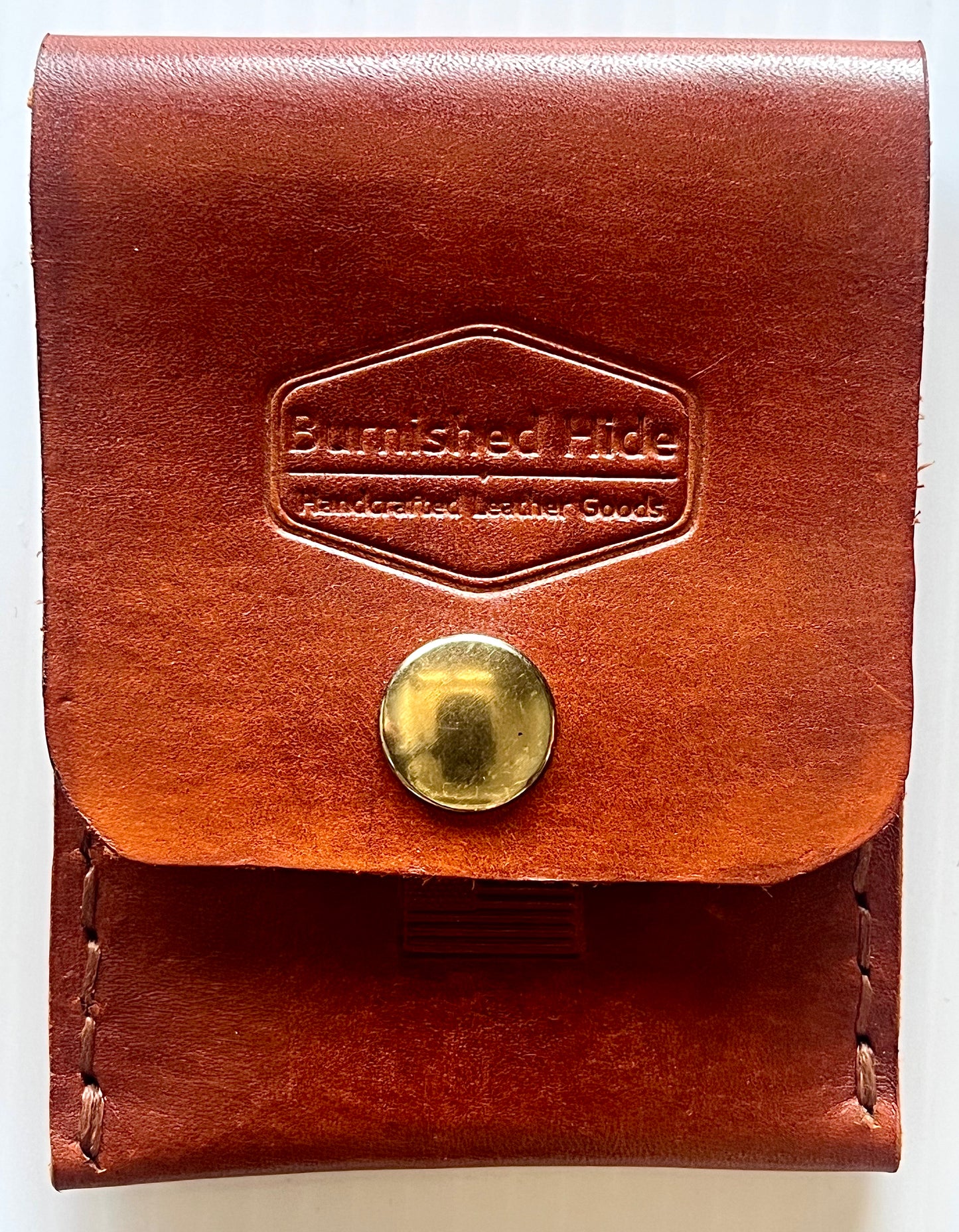 Snap-Closure Leather Pouch – Dark Brown, English Bridle & Black (Clearance)