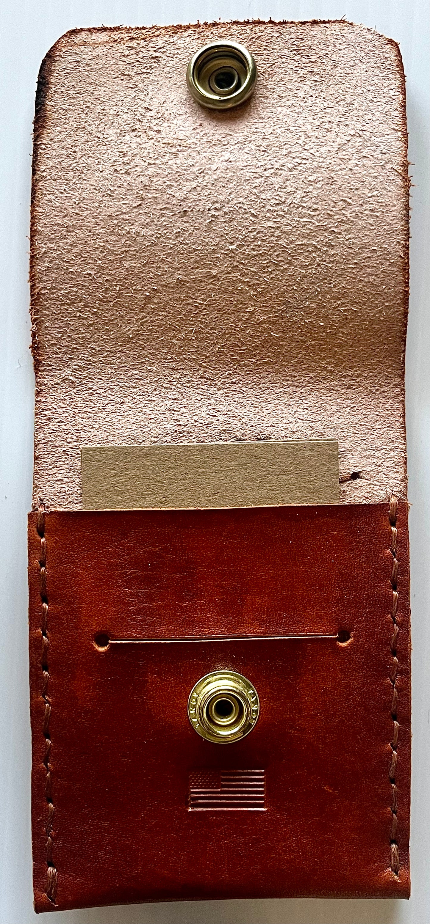 Snap-Closure Leather Pouch – Dark Brown, English Bridle & Black (Clearance)