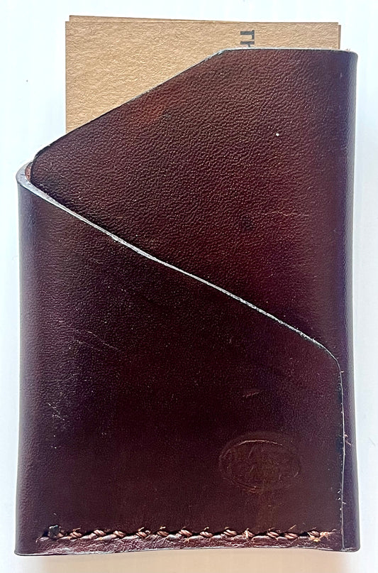 2-Pocket Leather Card Holder – Burnished Hide (Clearance