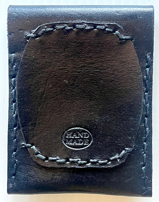 Snap-Closure Leather Pouch – Dark Brown, English Bridle & Black (Clearance)